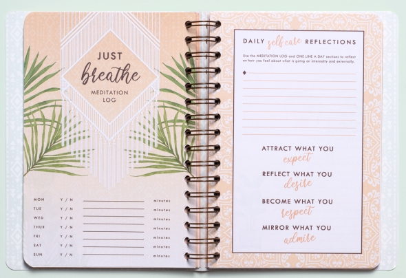 Guided Meditation Journal- Peach Diamonds – SimplyGood
