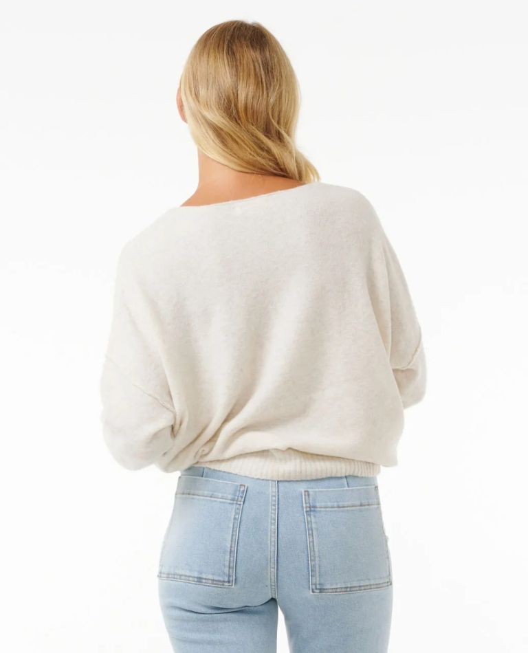 Pull en tricot doux Emily - Ecru Marle