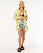 Premium Surf Holiday Linen Shirt - Sage