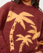 Beach Party Knit Sweater - Plum