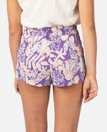 Palm Party fabric shorts - Purple