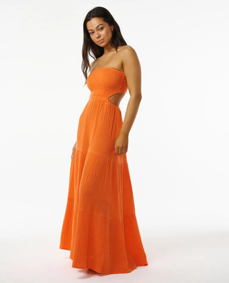 Premium Surf Maxi Dress- Bright Orange