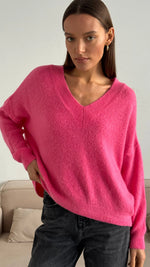 April Alpaca Sweater - Candy Pink