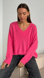 April Alpaca Sweater - Candy Pink