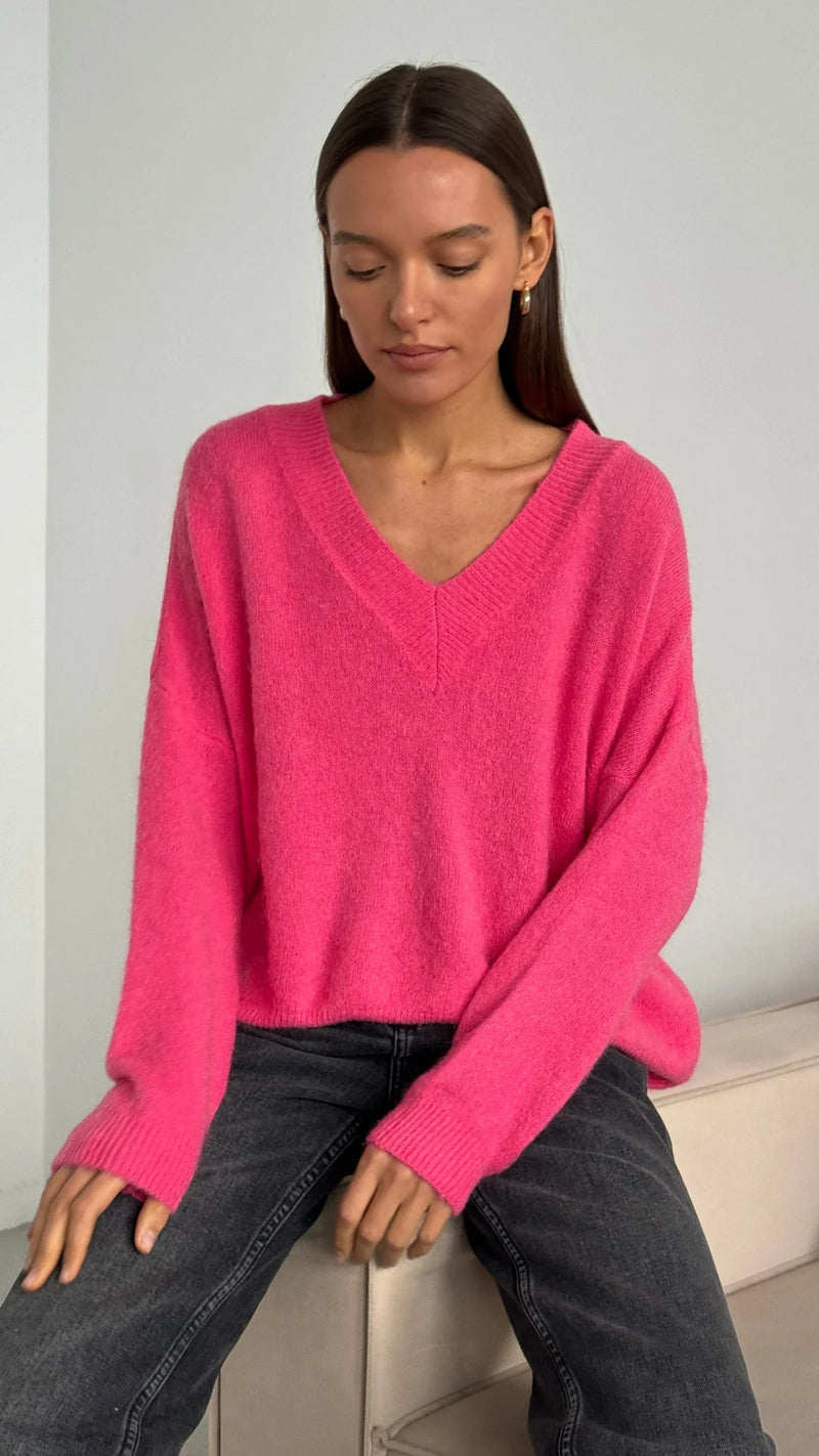 Pull en Alpaca April - Candy Pink