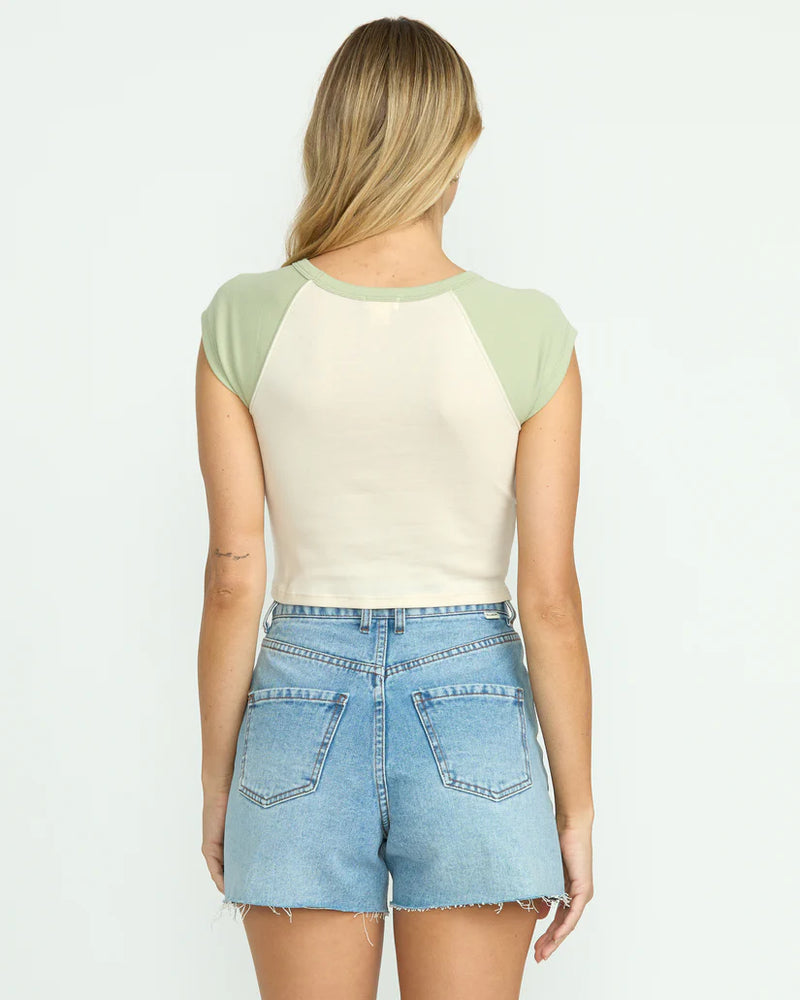 t-shirt raglan - Pistachio