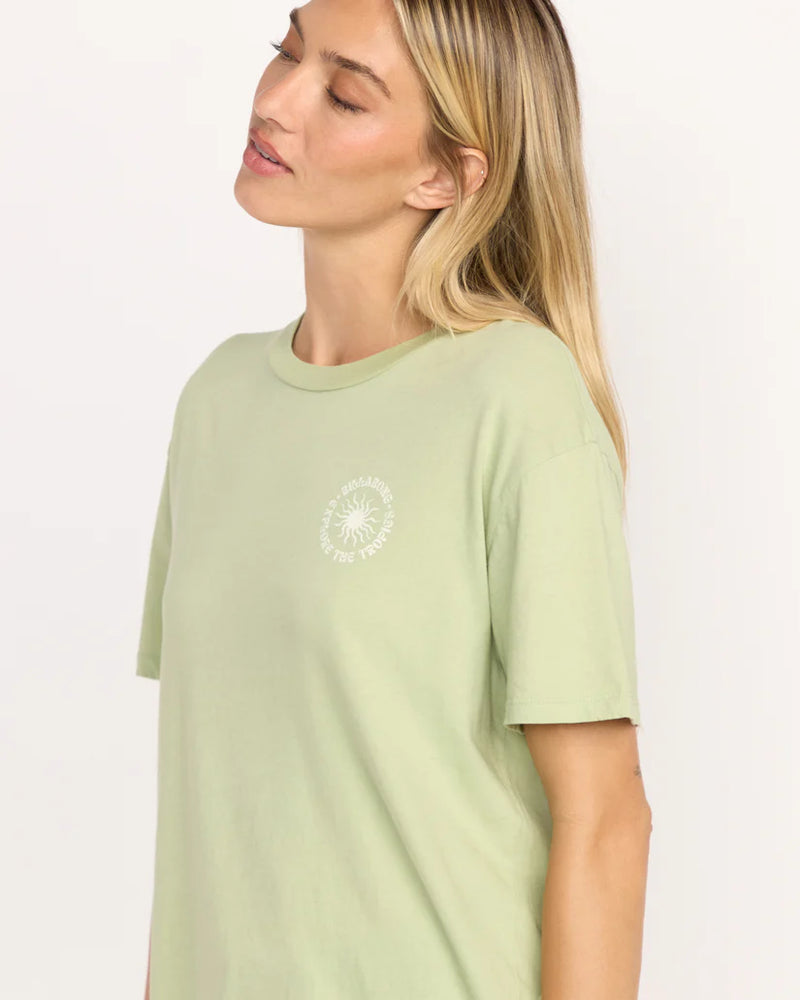 T-Shirt coton Paradise is calling - Pistachio