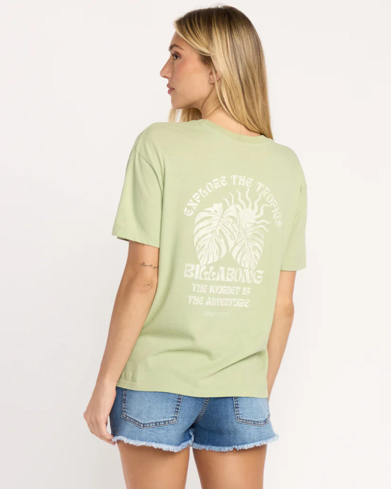 T-Shirt coton Paradise is calling - Pistachio