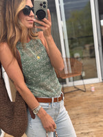 Camisole scintillante Piloua - Green