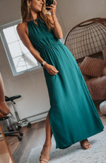 Robe Maxi encolure licou - Rough Green