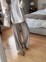 Pantalon jambe évasée - Multi Beige