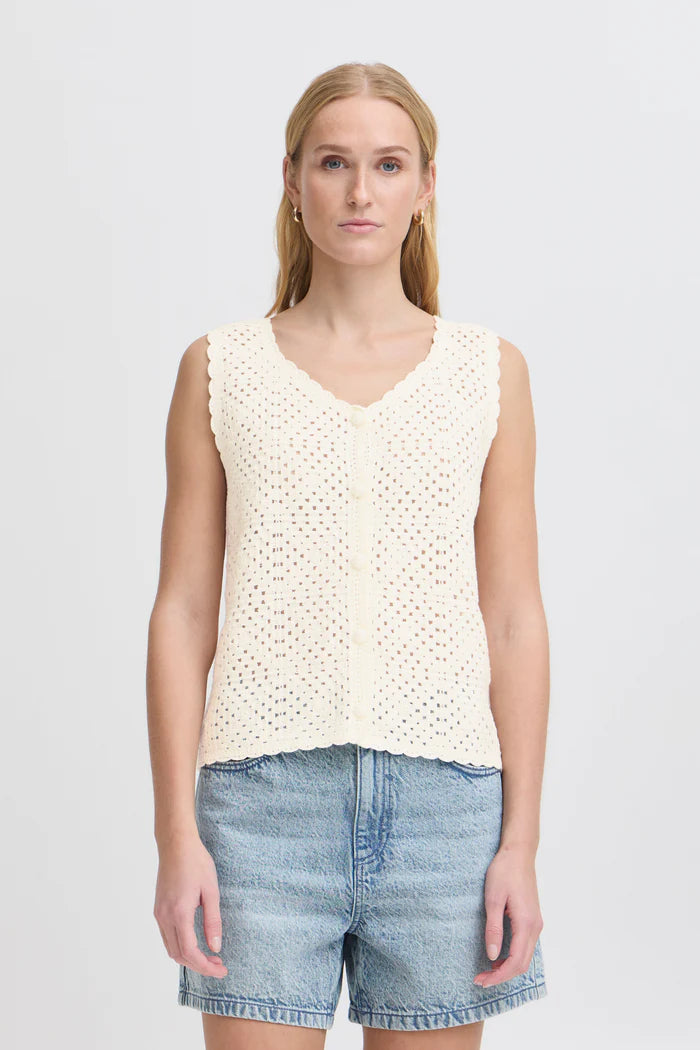Camisole crochet Bandie - white