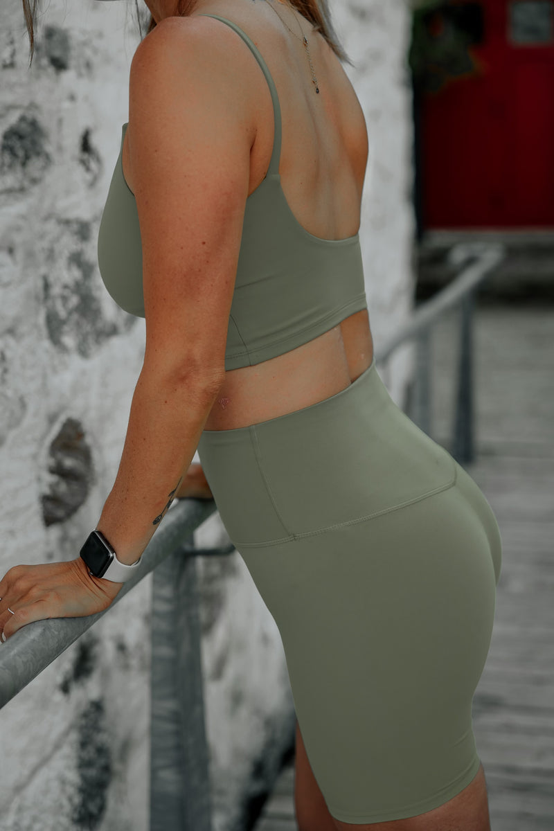 Biker short high-rise 8’’ - Cactus