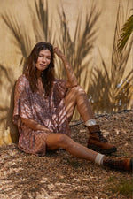 Mini Robe Surdiomensionnée Rowan - Brown
