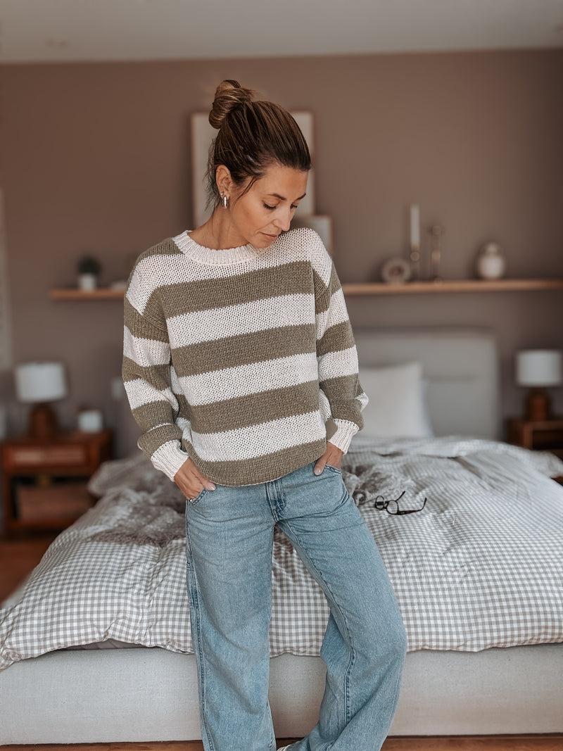 Anders Stripe Knit Sweater - Willow