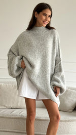 Layla Knitted Sweater - Grey