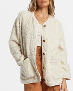 Fireside Cozy Fleece Jacket - White Cap