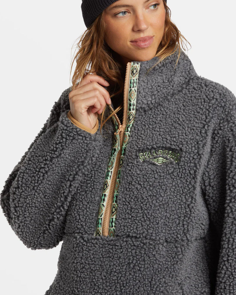 Veste Demi-Zip en Sherpa Horizon - Charcoal