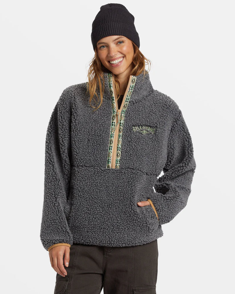 Horizon Sherpa Half-Zip Jacket - Charcoal