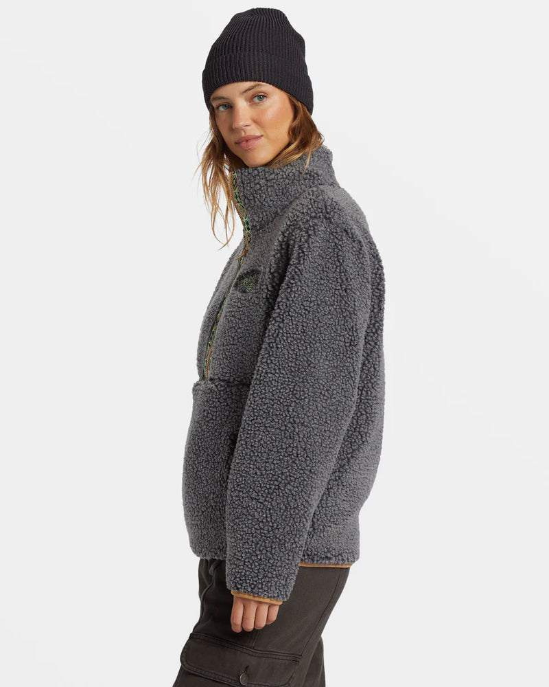 Veste Demi-Zip en Sherpa Horizon - Charcoal