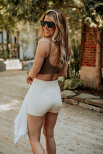 Biker short court seamless 6’’  - Coconut Cream
