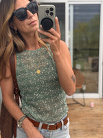 Camisole scintillante Piloua - Green