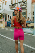 Biker compression extensible - Berry pink