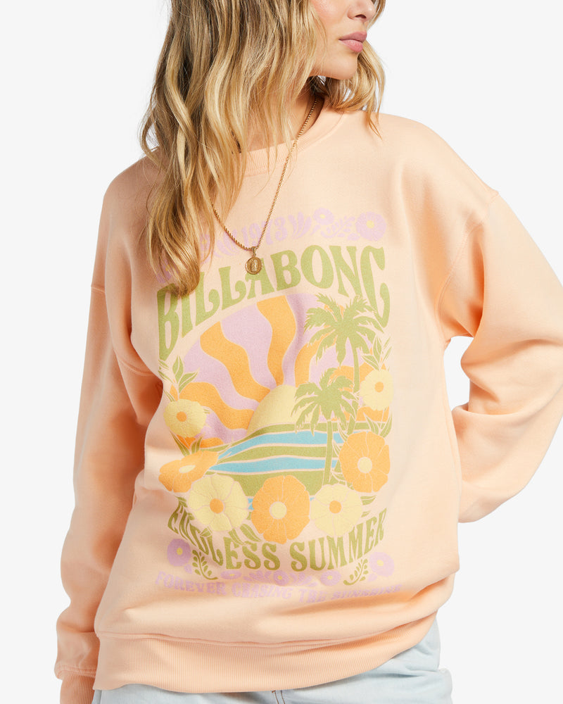 Chandail crewneck Chase the Sun - Tart Peach