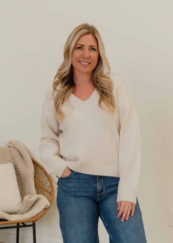 Chandail tricot Angelica - Alabaster