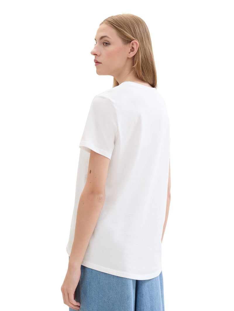 T-Shirt High Low- Blanc