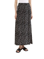 Viscose Maxi Skirt - Black Flower