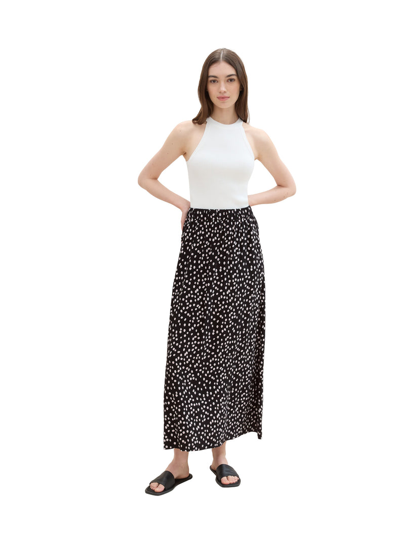 Jupe Maxi en viscose - Black Flower