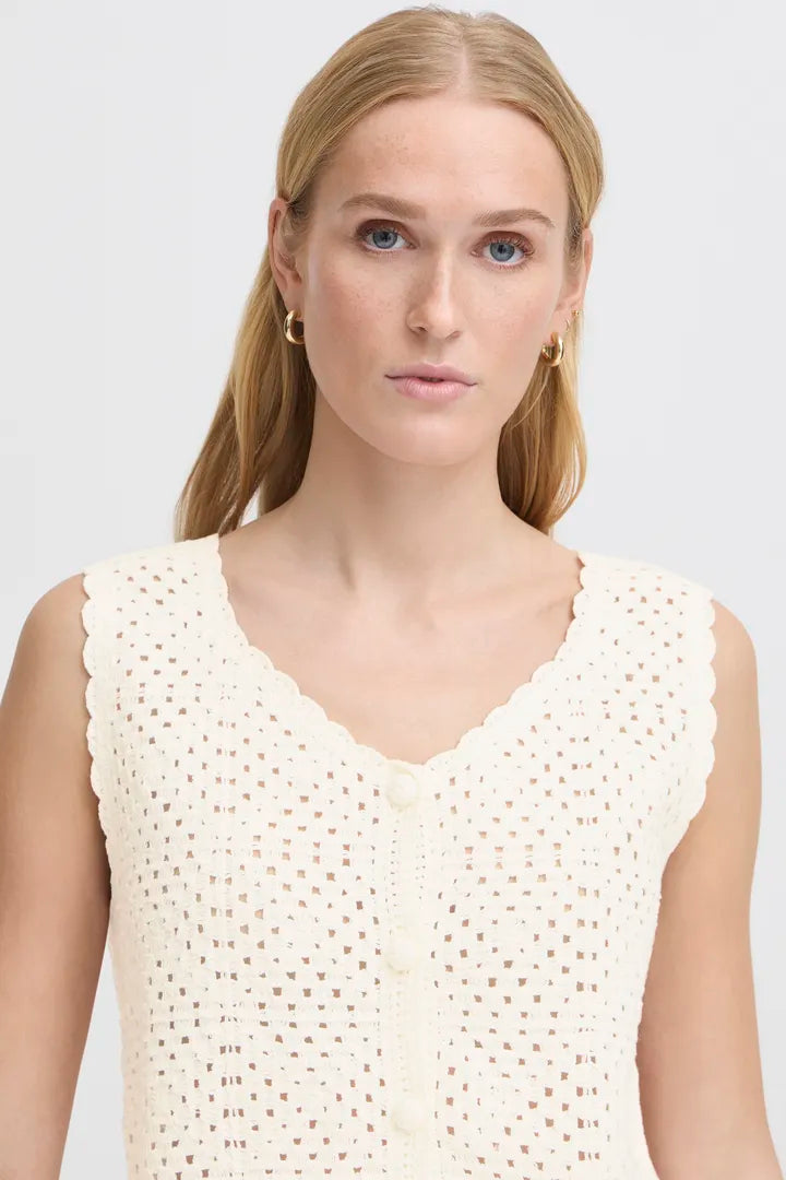 Camisole crochet Bandie - white