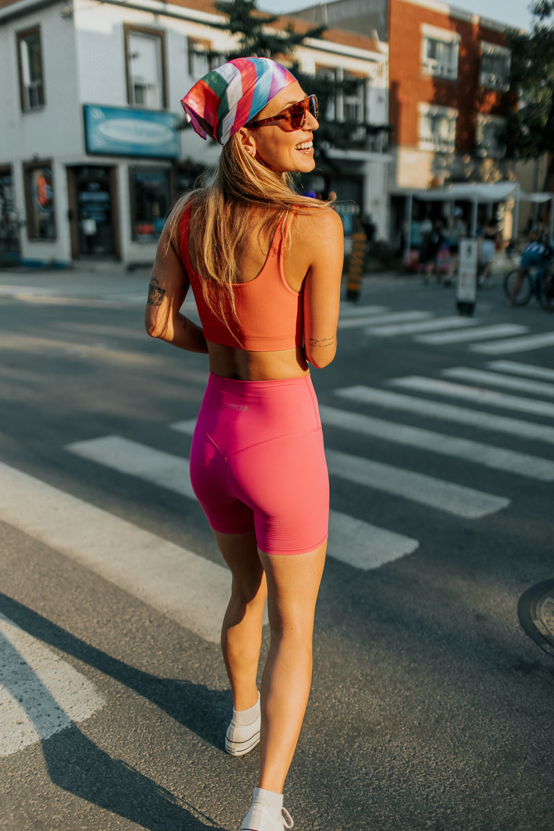 Biker compression extensible - Berry pink