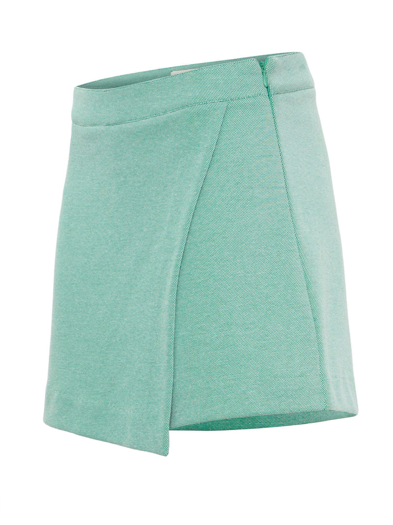 Jupe short piqué Kate - Green