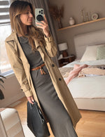 Robe longue en modal - Kaki