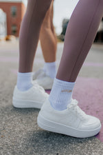 Ensemble de 2 chaussettes blanches avec logo LFIT Club - Gold & Black
