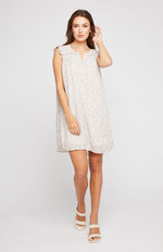 Watson short floral dress - White Sprig