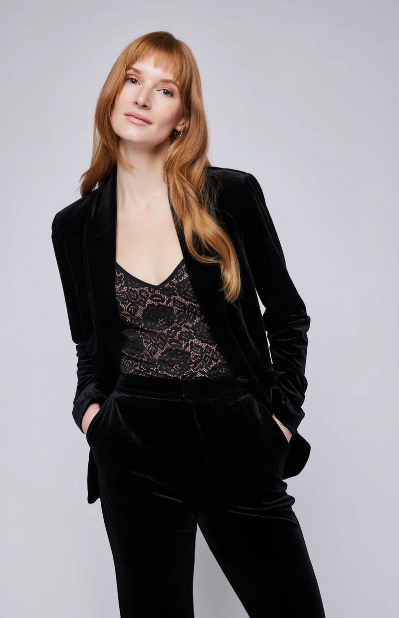 Caroline Velvet Jacket - Black