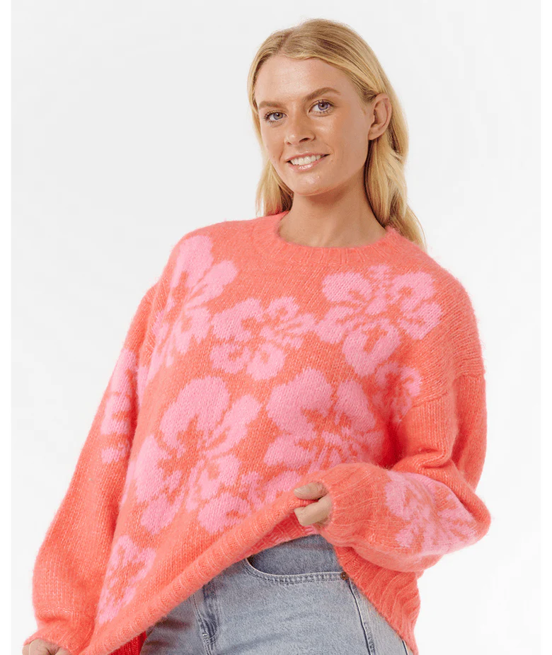 Chandail Hibiscus Heat Jacquard - watermelon