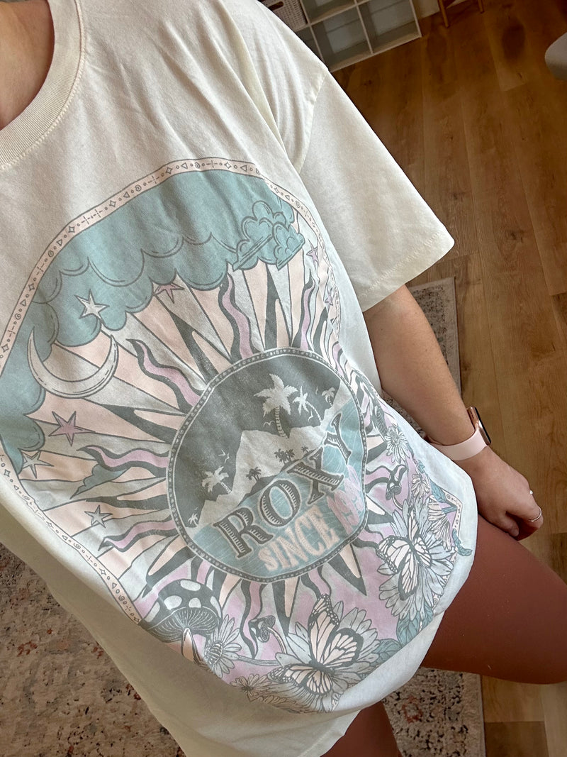 T-Shirt surdimensionné Cosmic Window - Egret