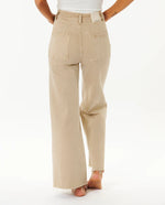 Stretch cotton flared jeans - Stone