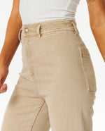 Jeans évasés en coton stretch - Stone