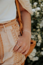 Alma embroidered fabric shorts - Gold