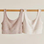 Zoe-Bone Ribbed Bralette