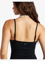 Wavey Baby Rib Knit Dress - Charcoal