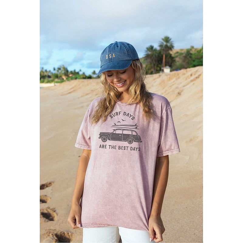 T-Shirt Surf Days - Soft Pink