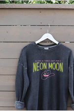 Chandail coton ouaté Neon Moon - Vintage Black