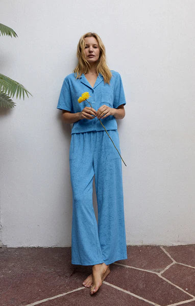 Pantalon en terry Let’s cruise - Salty Blue
