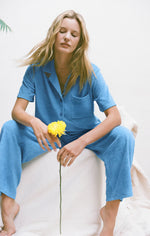 Pantalon en terry Let’s cruise - Salty Blue